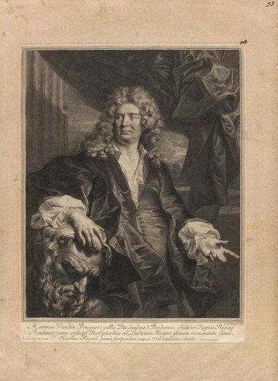 Martinus Vanden Baugart [Martinus Vanden Baugart gallis Des Jardins Bredanus, Sculptor Regius] von Gérard Edelinck